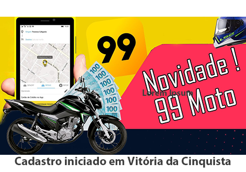 99 abre cadastro para motociclistas parceiros em Vitória da Conquista