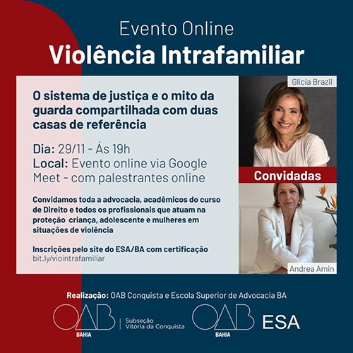 Violência Intrafamiliar é tema de palestra online nesta terça-feira, 29