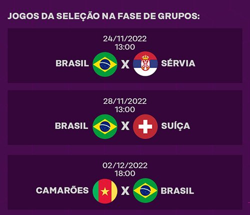 Horário de expediente nos dias jogos seleção brasileira copa do mundo 2022