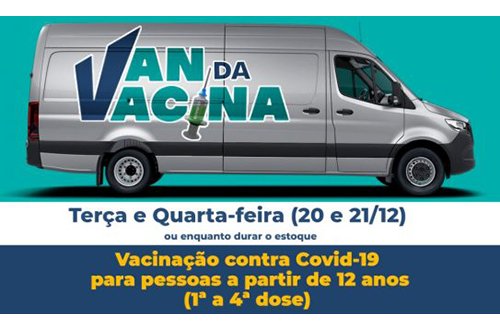 Van da Vacina estará no Bruno Bacelar e Praça 9 de Novembro amanhã e quarta