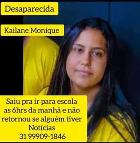 Felizmente, Kaylane Monique reapareceu em BH e está no Conselho Tutelar