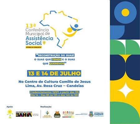 13ª Conferência Municipal de Assistência Social começa nesta quinta-feira, 13