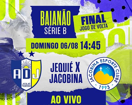 Jequié X Jacobina decidem a Série B do Baianão neste domingo ao vivo pela TVE