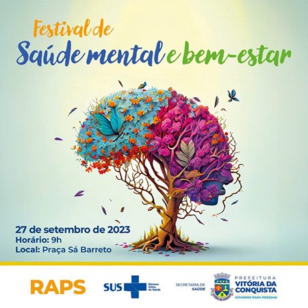 Praça Sá Barreto recebe Festival de Saúde Mental e Bem-estar na próxima quarta-feira