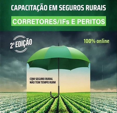 Peritos e corretores podem se inscrever em curso de Seguro Rural