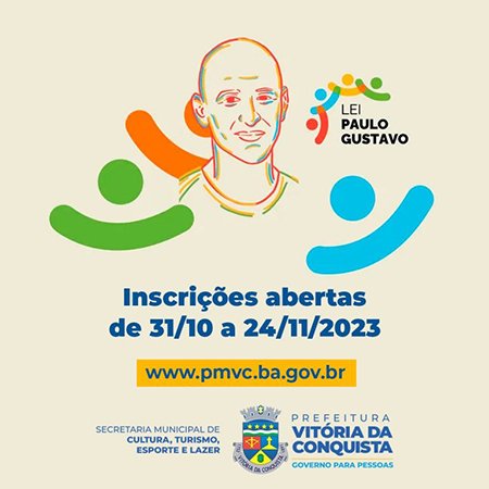 Prefeitura abre inscrições para editais da Lei Paulo Gustavo