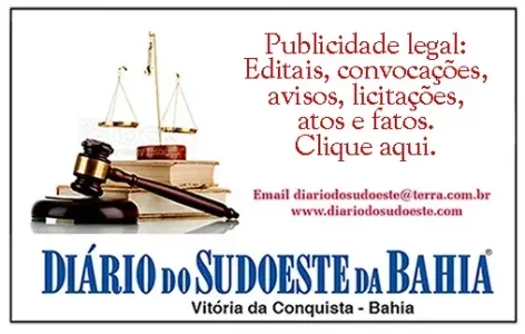 Editais publicados na edição impressa do jornal Diário do Sudoeste da Bahia do dia 10.01.2024