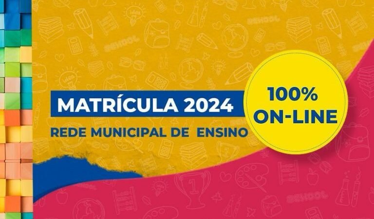 Matrículas de alunos da rede municipal começam nesta terça-feira, de modo totalmente on-line