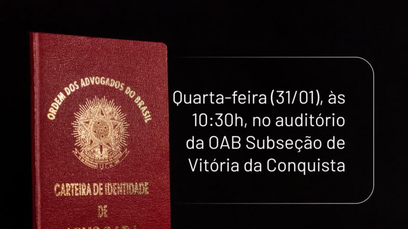 Anunciadas datas da suspensão do expediente judiciário de 2024 e ações da OAB Conquista