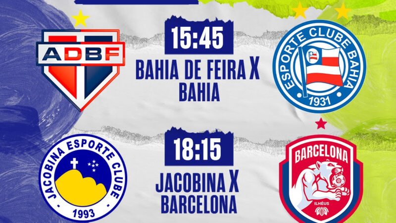 Bahia de Feira x Bahia e Jacobina x Barcelona neste sábado na TVE