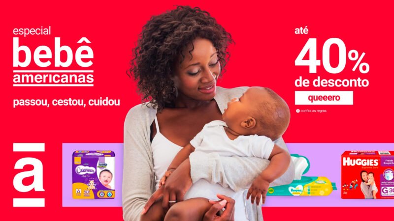 Americanas apresenta “Especial Bebê” com até 40% de desconto em produtos infantis