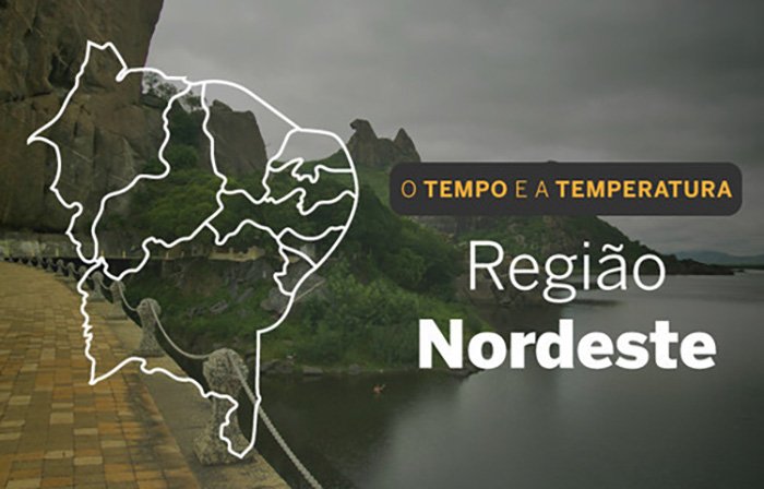 Previsão do tempo: nuvens e chuva no litoral nordestino nesta segunda-feira (5)