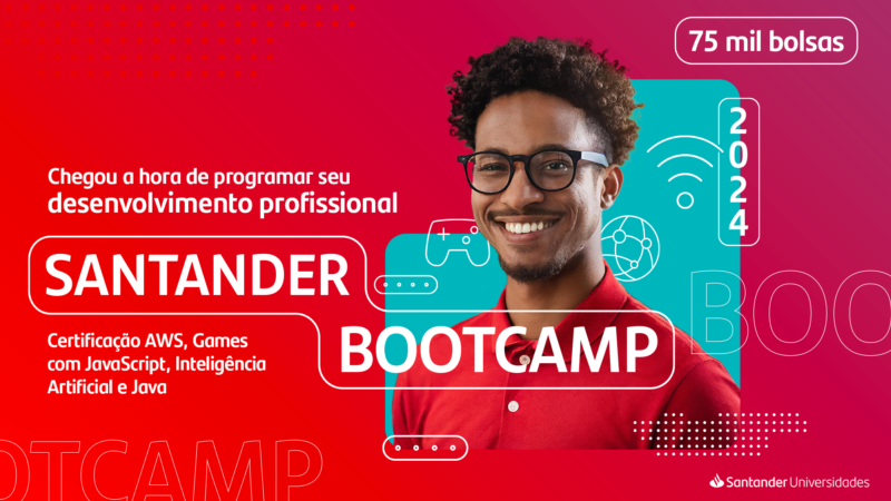 Baianos podem concorrer a 75 mil bolsas de programação pelo Santander Bootcamp 2024