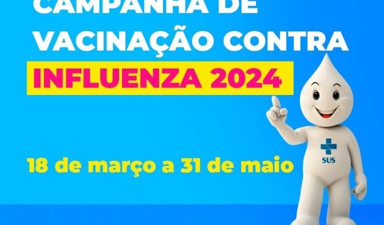 Começa nesta segunda-feira, 18, campanha nacional de vacinação contra Influenza