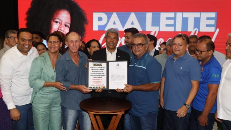 Programa de Aquisição de Alimentos garante 87 mil litros de leite por dia na Bahia