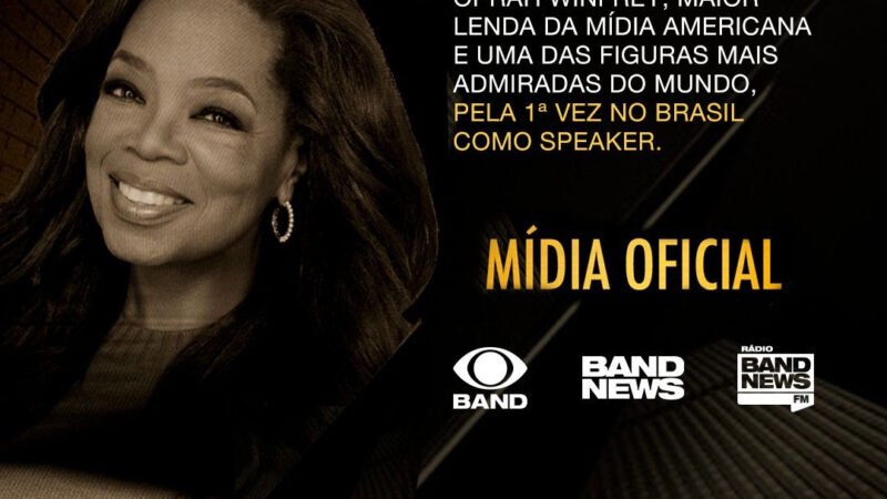 Grupo Bandeirantes fecha parceria de mídia para a primeira edição do Legends in Town no Brasil com Oprah Winfrey