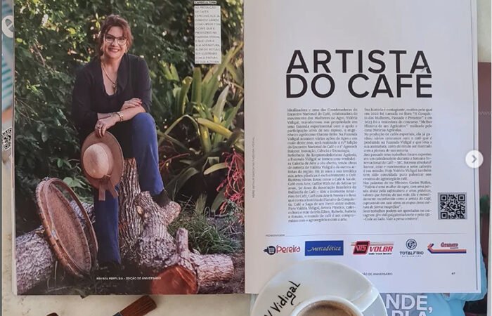 No Dia Mundial do Café homenagem a Valéria Vidigal a artista do café