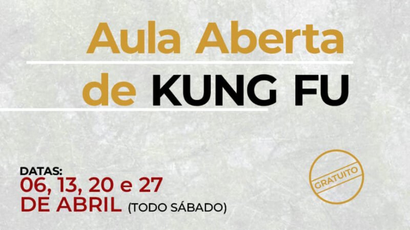 Na Praça Vítor Brito todo sábado de abril tem aula aberta de Kung Fu