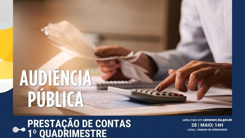 Câmara realiza prestação de contas do 1º quadrimestre em audiência pública