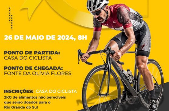 Inscrições do Pedal Maio Amarelo já estão abertas e este ano viabiliza a solidariedade