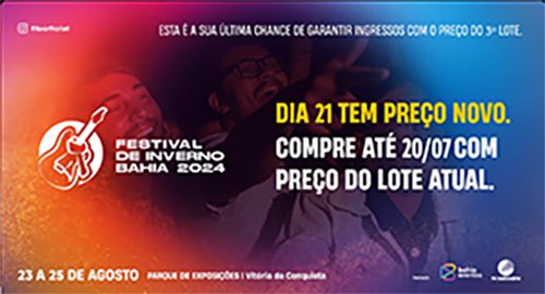 Festival de Inverno Bahia 2024 anuncia virada de preços em 21 de julho