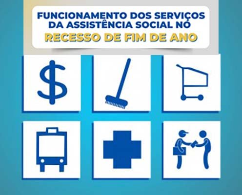 Secretaria de Desenvolvimento Social divulga  funcionamento dos serviços no final do ano