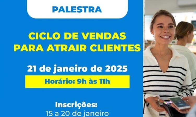 Palestra sobre Ciclo de Vendas está com inscrições abertas