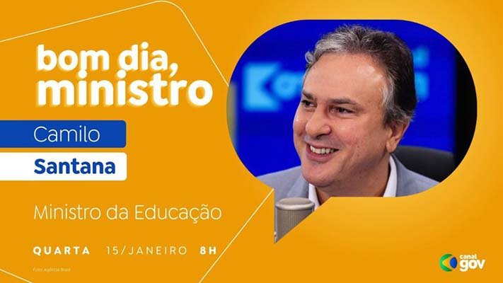 Ministro da Educação no Bom dia Ministro desta quarta-feira, 15