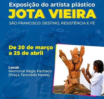 Casa Memorial Régis Pacheco sedia exposição de esculturas de Jota Vieira