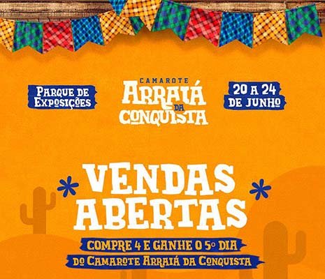 Camarote Arraiá da Conquista anuncia início das vendas com lote promocional