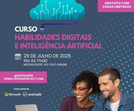 Curso Habilidades Digitais e Inteligência Artificial  inscrições até segunda-feira, 28