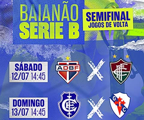 Semifinais decisivas do Baianão Série B ao vivo na TVE neste fim de semana