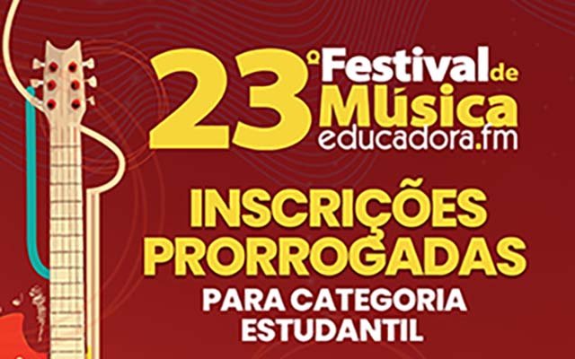 Festival de Música tem inscrições prorrogadas para alunos da Rede Pública do Estado