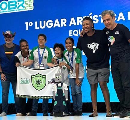 Talentos do SESI Milton Santos brilham na Olimpíada Brasileira de Robótica