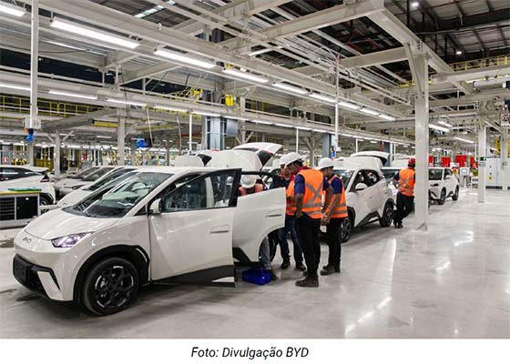 BYD dá início ao segundo turno na unidade de Camaçari e amplia produção na fábrica