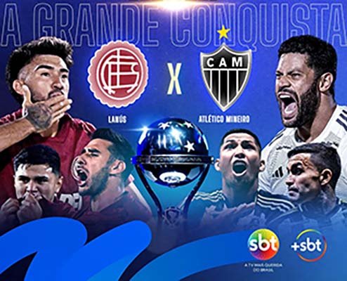 É dia de decisão no SBT: Lanús x Atlético-MG