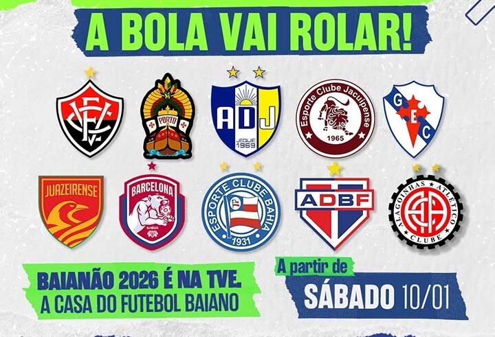 Campeonato Baiano começa neste sábado com transmissão exclusiva da TVE