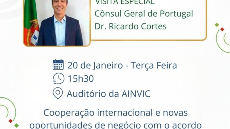 AINVIC recebe Cônsul Geral de Portugal para encontro estratégico com indústrias