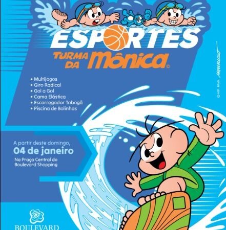 Esportes e diversão com a Turma da Mônica chegam ao Boulevard Shopping Conquista