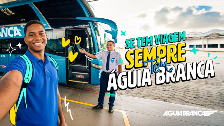 Viação Águia Branca lança campanha “Sempre Tem” para incentivar viagens no verão 2026