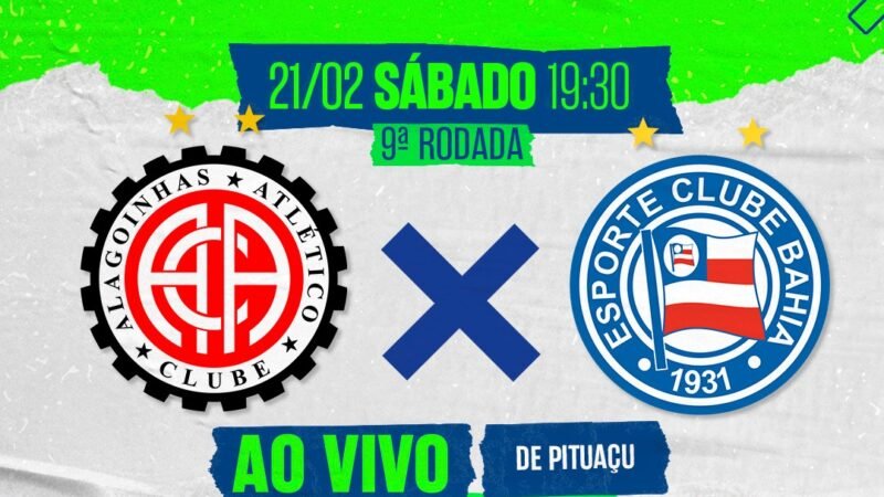 Atlético X Bahia pelo Baianão neste sábado ao vivo na TVE