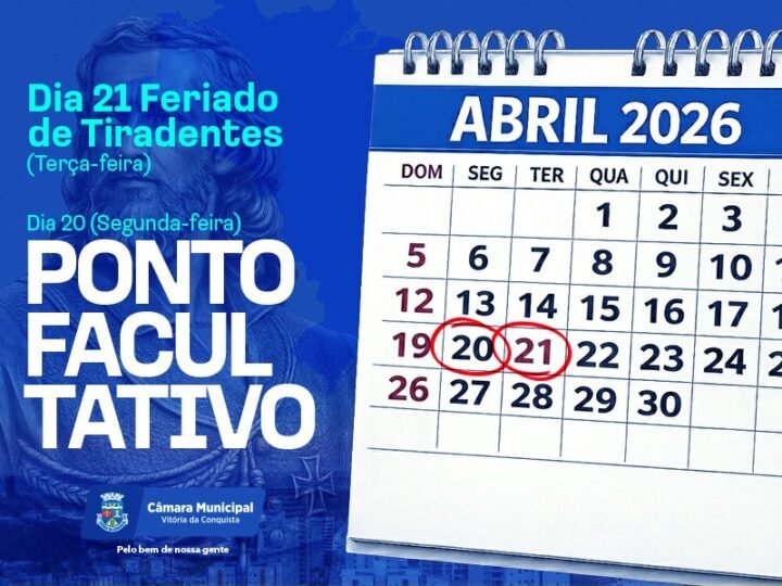 Câmara decreta ponto facultativo na véspera do feriado de Tiradentes