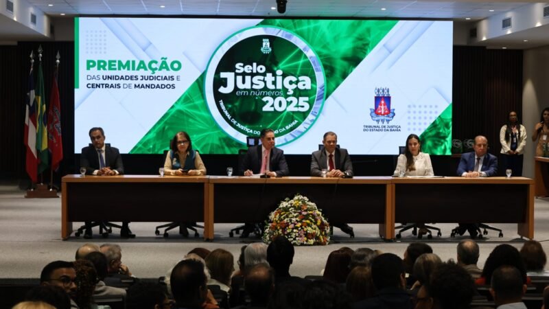 Unidades que alcançaram excelência de atuação em 2025 são premiadas com o Selo Justiça em Números TJBA