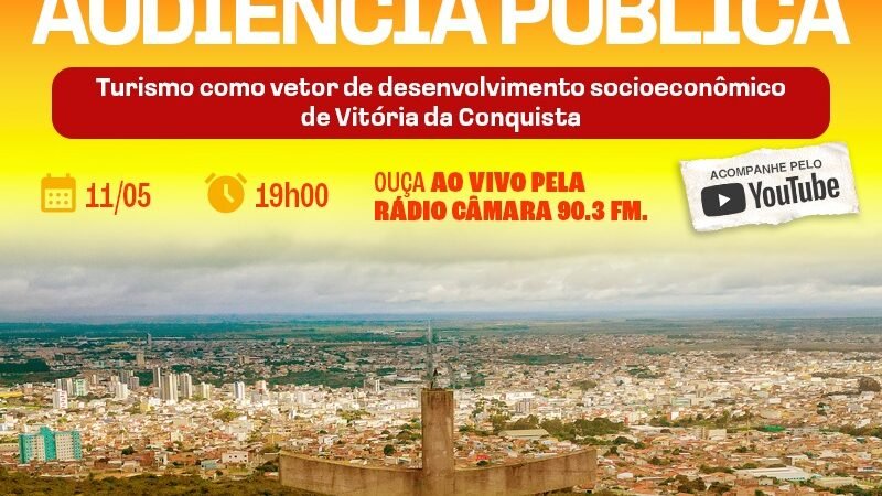 Turismo como vetor de desenvolvimento será tema de audiência pública