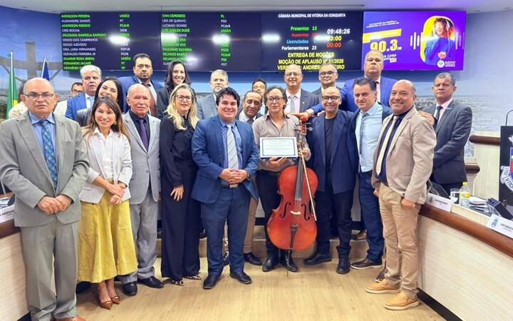 Câmara entrega Moção de Aplauso ao projeto ConSertão pela democratização da música sinfônica