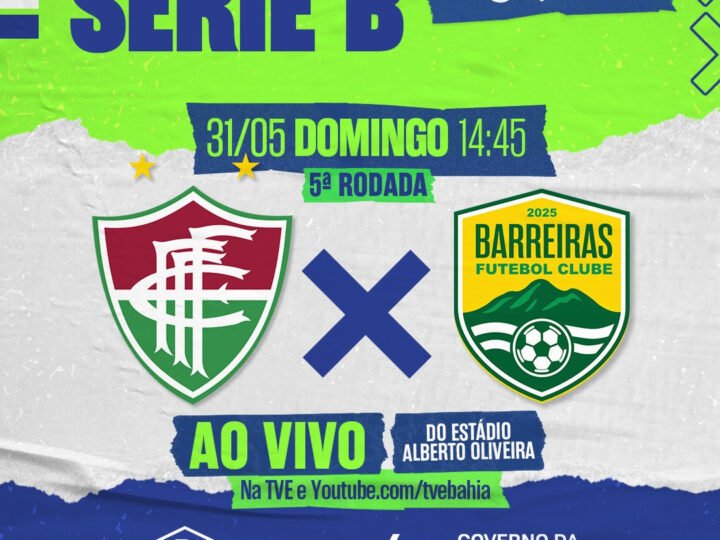 Fluminense e Barreiras neste domingo pela Série B na TVE