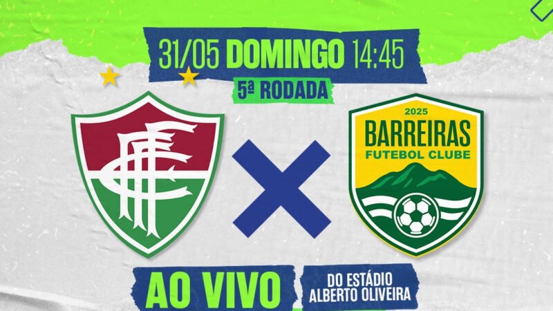 Fluminense e Barreiras neste domingo pela Série B na TVE