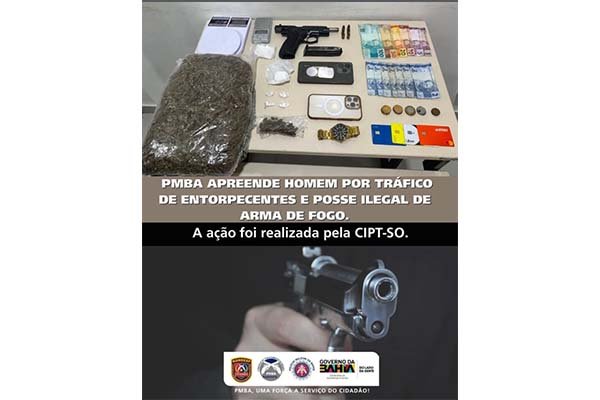 Cerco da Rondesp termina com prisão e apreensão de arma após assassinato em Conquista