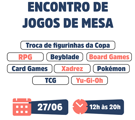 Boulevard Shopping recebe mais uma edição do encontro de jogos de mesa