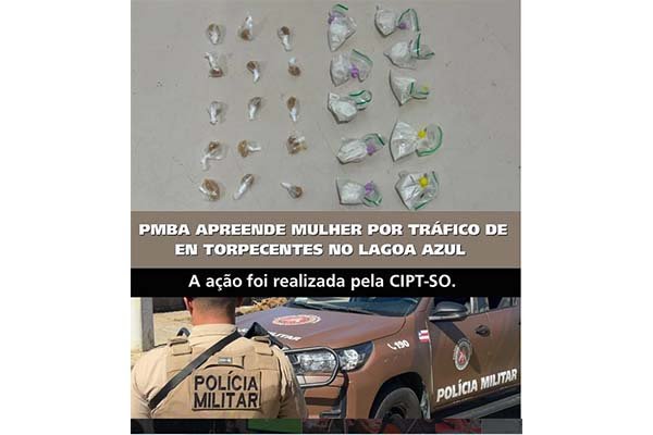 Rondesp conduz ao Disep uma mulher acusada de tráfico de drogas no Lagoa azul